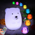 Bear Night Lights for Kids, Bedside lamp for Children, Baby Nursery Light - Break Resistant/Eye Caring/Adjustable Brightness Color/Time Setting/Gi...