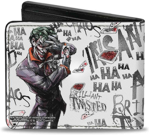 Buckle-Down Wallet Joker Brilliant-twisted-insane-mad Psycho Pose/cards Accessory...