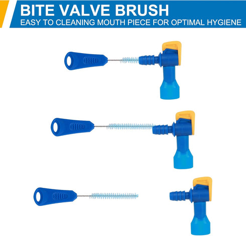 Hydration Bladder Cleaning Kit, 6 in 1 Water Bladder Cleaner Set - 3 Brushes, Collapsible Hanger, 12 Cleaning Tablets & Carry Pouch, Water Reservo...