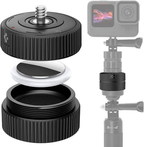 Spigen Camera Adapter Mount Designed for AirTag Compatible with Nikon DSLR/Canon DSLR/GoPro/GoPro Hero 8/GoPro Hero 9/GoPro Hero 10/GoPro Hero 11/...