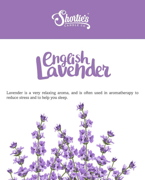 Shortie's Candle Company Pure English Lavender Wax Melts - Formula 117-1 Highly Scented 3 Oz. Bar - Made with Essential & Natural Oils - Flower & ...