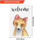 Moslion Fox Welcome Garden Flag Vertical Double Sided Cute Animal Fox with Orange Fur House Flags Home Burlap Banners 12.5x18 Inch for Outdoor Dec...