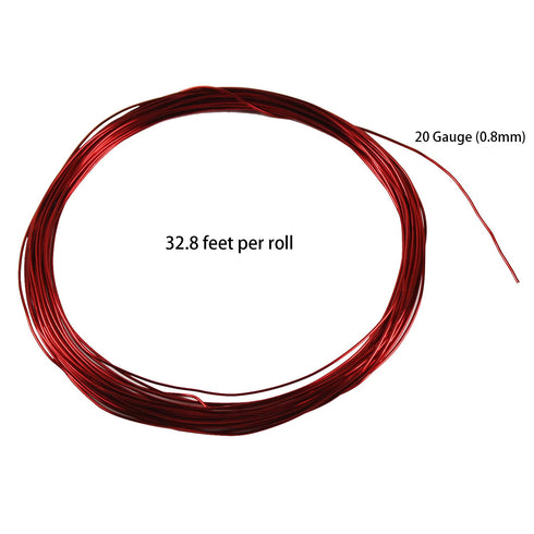 25 Rolls 820 Feet Colored Aluminum Craft Wire 0.8 mm Flexible Metal Artistic Jewelry Beading Wire, Each Roll 32.8 Feet, 25 Colors...
