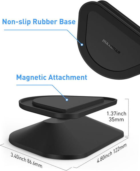 Maxonar Adjustable Stand for Ech0 Sh0w 5 (3rd Gen), Tilt Swivel Stand Anti-Slip Base Strong Magnetic Compatible with 2023 Release Show 5 Smart Dis...