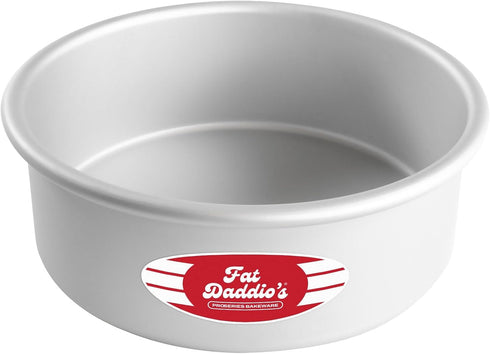 Fat Daddio's PRD-83 Anodized Aluminum Round Cake Pan, 8 x 3 Inch, Silver...