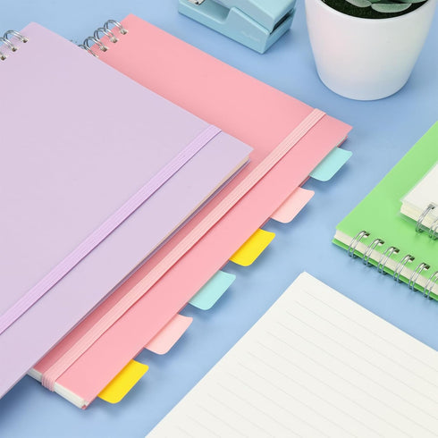 EOOUT 5 Pack Lined Paper Notebook 5.7 x 8.4 Inches College Ruled Spiral Notebook Journal for School, Office, Artist Writing/Drawing (Pink, Blue, G...