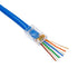 ITBEBE 50 Pieces RJ45 Cat6 Pass Through Connectors - Gold Plated Transparent Passthrough Ethernet Insert Crimp Connector UTP Network Plug for 24 A...