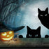 2 Pieces Cat Statue Art Decor Garden, Black Cat Silhouette Décor Animals Shape Yard Decoration Art Decoration for Yard Lawn, Garden, Pathway, Outd...