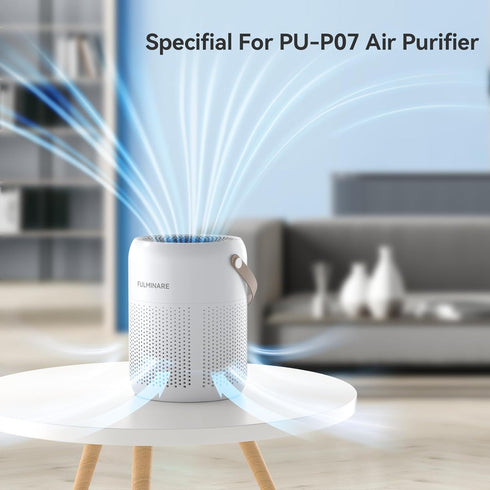 FULMINARE PU-P07 Air Purifiers Replacement, H13 HEPA Air purifiers for Bedroom,Pets, Office, Portable Small Air Filters Quiet Air Cleaner Filterin...