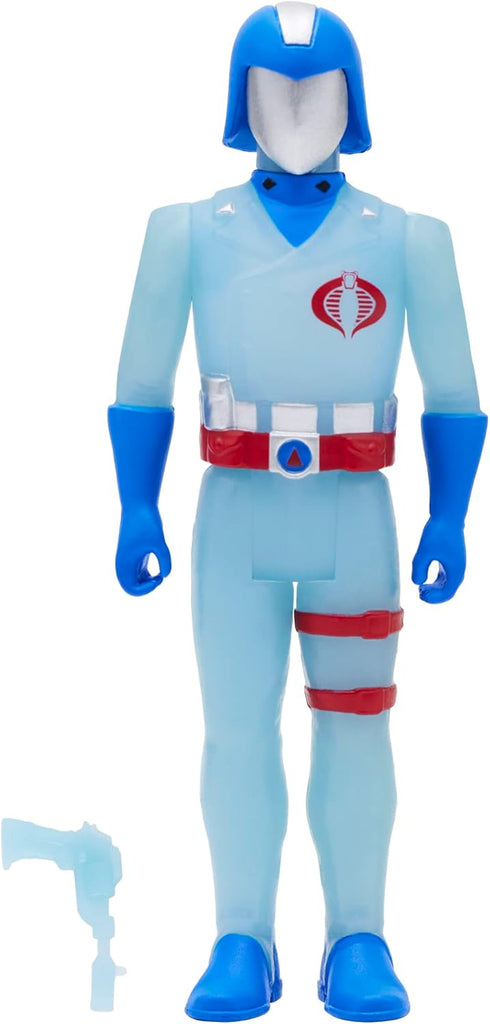 Super7 G.I. Joe Cobra Commander (Glow Patrol) - 3.75" G.I. Joe Action Figure with Accessory Classic Cartoon Collectibles and Retro Toys...