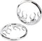 1 Pair Front Chrome Motorcycle Flame Speaker Grill Accent Trim Cover for Harley Touring Electra Street Glide Ultra Limited & Trike 2014-2023...