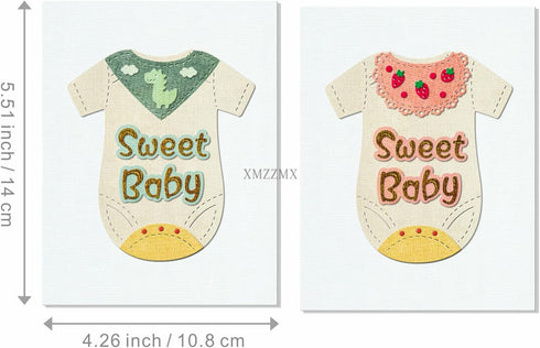 Sweet Baby Kids Clothes Metal Cutting Dies for Card Making, Paper Embossing Die Cuts Kit Templates, Storage Pockets Supplies, Photo Frame Album DI...