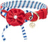 Blueberry Pet 4 Patterns Bon Voyage Sea Lover Adjustable Dog Collar in Timeless Red, Neck 13-16.5", for Medium Breed...