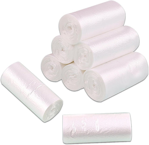 0.5 Gallon 240Pcs Mini Trash Bags Extra Small Clear Garbage Bags Strong Tiny Bathroom Trash Can Liners Disposable Car Plastic Bags for Mini Counte...