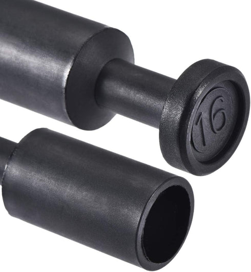uxcell Push to Connect Fittings, Cap Style Pneumatic Blanking Plugs, Fit for 16mm Inner Dia. Air Hose Tube Pipe, Plastic, Black, Pack of 10...