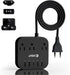 European Plug Adapter, Unidapt US to UK Europe Power Strip for EU/UK/US with USB C and 4 USB Ports, 3 AC Outlets, Wall Mountable, 5ft Extension Co...