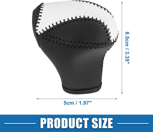 Car Shift Boot Cover Gear Knob Shifter Boot for Kia Sportage 2011-2016 Faux Leather Black White...