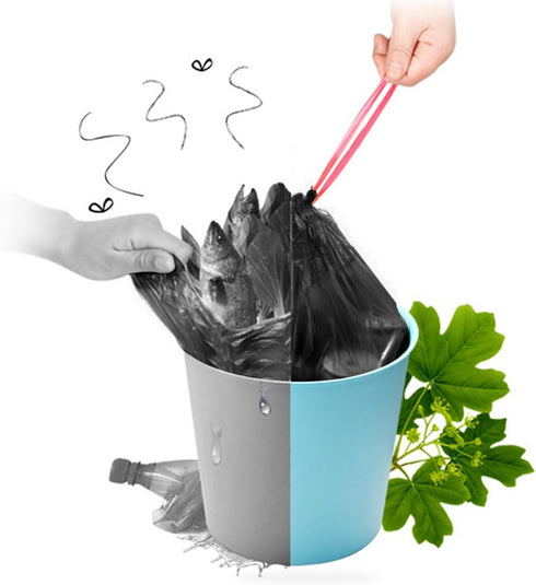 Drawstring Garbage Bags, Thick Durable Leak-proof Trash Bags, 4-6 Gallon Strong Rubbish Bags Wastebasket Liners for Home, Office 48 Counts/3 Rolls...