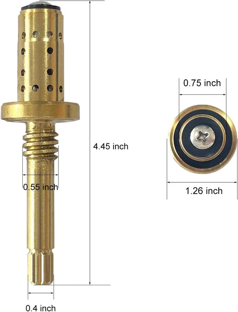 TA-10 Flow Control Spindle Brass Component Compatible with Temptrol Shower Mixing Valves Carriage...