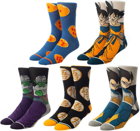 Dragonball 5 Pack Mens Crew Socks...