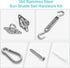 HOMPER Awning Attachment Set, Heavy Duty Sun Shade Sail Stainless Steel Hardware Kit for Garden Triangle and Square, Rectangle, Sun Shade Sail Fix...