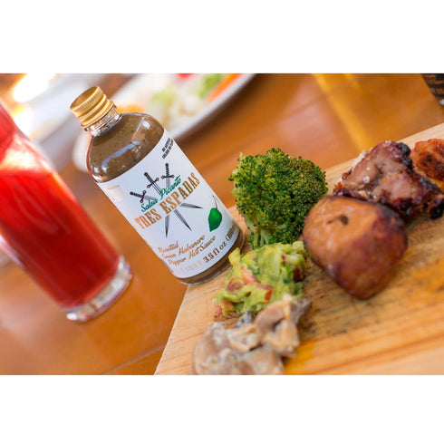 Tres Espadas | Habanero Hot Sauce | Habanero Pepper | Mexican Gourmet Recipe | Hot Sauce Bottle 3.5 fl oz | Green Roasted Habanero Flavor...