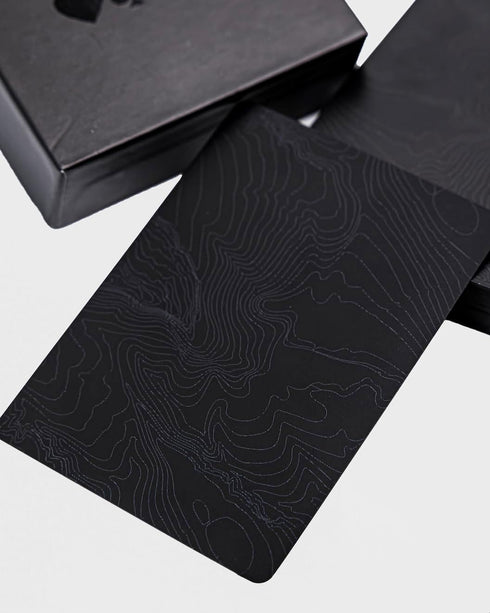 Luxury Plastic Playing Cards Waterproof Matte Black - Durable and Travel-Friendly with Hard Protective Case, Modern Minimalist Design, Professiona...