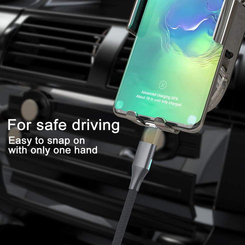 NetDot Gen10 2in1 Nylon Braided Magnetic Charging Cable Fast Charging and Data Transfer for Micro USB and USB C Android Smartphones (6.6ft / 3 Pac...