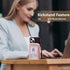 M-Plateau Foldable Phone Wallet?iPhone Card Holder Stick On with Flexible Zipper Coin Purse Multifunctional Kickstand Design, Fits 6.1 and Above L...