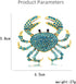 Rhinestone Crab Brooch Pin for Women Girls Gold Plated Fashion Crystal Marine Animal Brooches Lapel Pins Shiny Exaggerated Cute Holiday Vacation C...