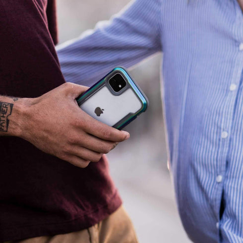 X-Doria Raptic Shield Case, iPhone 11 Pro, Iridescent, Military Grade Drop Tested, Aluminum, Polycarbonate, Lightweight, Camera Protector...
