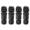 4Pcs PG9 Mini Waterproof Electrical Junction Boxes 2Pin Outdoor Electrical Boxes Cable Connector for Tunnel, Tree String, IP68 Junction Box Wire R...