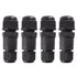 4Pcs PG9 Mini Waterproof Electrical Junction Boxes 2Pin Outdoor Electrical Boxes Cable Connector for Tunnel, Tree String, IP68 Junction Box Wire R...