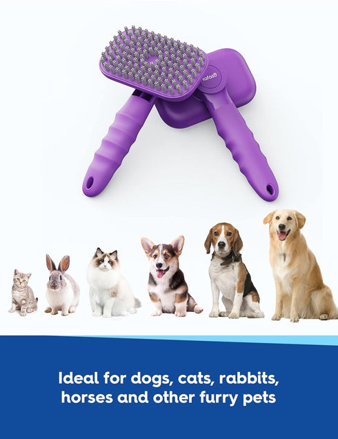 Dog Bath Brush, Pet Grooming Brush for Dogs and Cats, Dog Bath Scrubber for Short and Long Hair Pets, Versatile Pet Brush for Bathing, Grooming an...