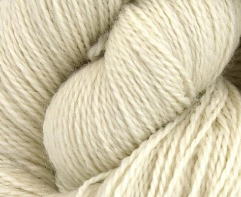 | Undyed White Organic Merino Sock Weight Yarn Hank | 100 Grams, Approx 350 Yards......