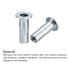 uxcell M5 Multi-Grip Rivet Nuts, 25pcs Pre-Bulbed Shank Flat Head Threaded Insert Nut Carbon Steel Plus Nuts for Construction Industrial...
