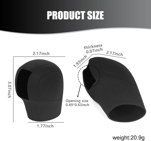 2 PCS Car Gear Shift Knob Cover, Anti-Slip Waterproof Soft Vehicle Handbrake Shifter Cover, Universal Automotive Interior Shifter Protector Replac...