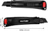 HAUTMEC 25mm Extra Heavy Duty Utility Knife with Double Lock Mechanism, Auto-Lock and Ratchet- Lock for Double Safety, SK2 Sharp Black Blade for I...