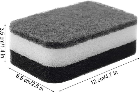 Kitchen Dishwashing Sponge Individually Wrapped Sponges, Bulk Non Scratch Scouring Pad Odor-Free Dish Sponges for Washing Dishes Wipes for Househo...