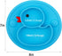 Baby Divided Plate Silicone- Portable Non Slip Child Feeding Plate with Suction Cup for Children Babies and Kids BPA Free Baby Dinner Plate Microw...