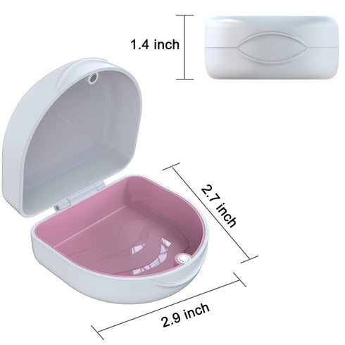 Retainer Case,Orthodontic Mouthguard Case Dental Retainer Case (White)...