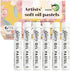 6 Stick – HASHI Soft White Oil Pastels, Non-Toxic for Kids, Artists, Beginners, Students...