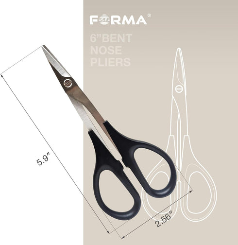Racquet Stringing tools 6" Stainless Steel Bent-Blade Scissors 6" Stainless Steel Bent Handle Scissors black...
