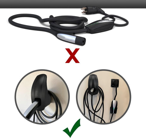 SEVEN SPARTA Charging Cable Holder with Chassis Bracket Compatible with Tesla Model 3 Model Y Model X Model S Charger Cable Organizer Car Accessor...