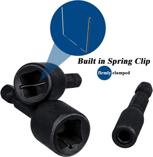 8 Pcs Tap Socket Wrench, 1/4 Hex Shank High Hardness Alloy Steel Socket Taps Air Screwdriver Accessories (M4/M5/M6/M8/M10/M12/M14/M16)...