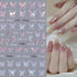 Shiny Pink Butterfly Nail Art Sticker Butterfly Nail Decals 3D Self-Adhesive Nail Art Supplies Laser Glitter Butterflies Nail Design Stickers for ...