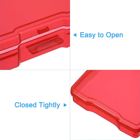 PATIKIL 4x6 Photo Storage Box, 2 Pack Photo Boxes Storage Photo Organizer Cases Storage Container Picture Boxes Plastic for 4x6 Pictures Sticker S...