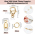 Beebeecraft 1 Box Jewelry Making Accessories Kit 18K Gold Plated 80Pcs Snap on Bails 80Pcs Open Jump Rings and 24K Gold Plated 40Pcs Lobster Claw ...