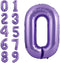 40 Inch Large Purple Balloon Number 0 Balloon Helium Foil Mylar Balloons Party Festival Decorations Birthday Anniversary Party Supplies...