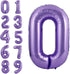 40 Inch Large Purple Balloon Number 0 Balloon Helium Foil Mylar Balloons Party Festival Decorations Birthday Anniversary Party Supplies...